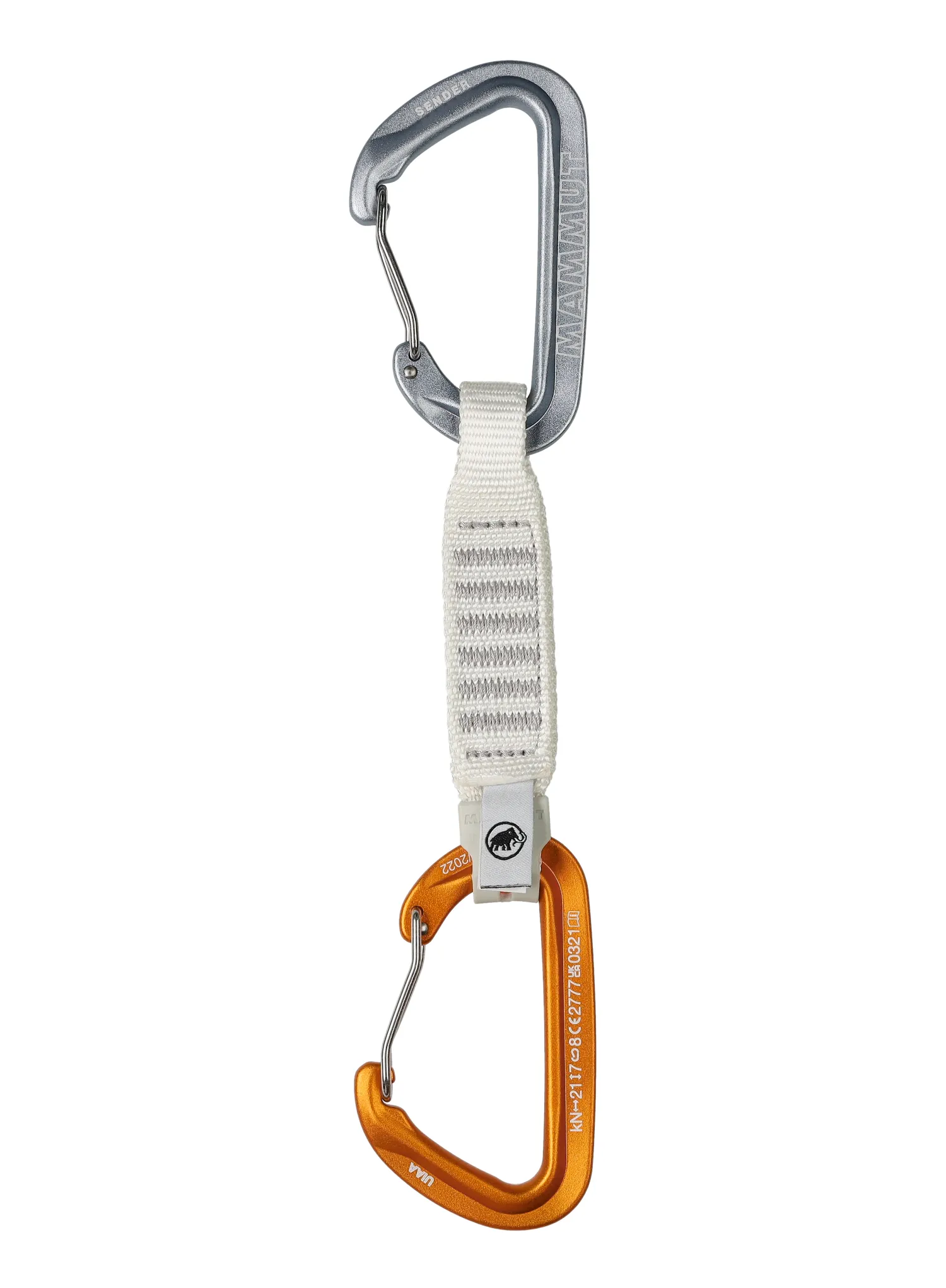 Bucle echipate Mammut Sender Wire 12 cm 6-Pack Quickdraws  - light grey/gold