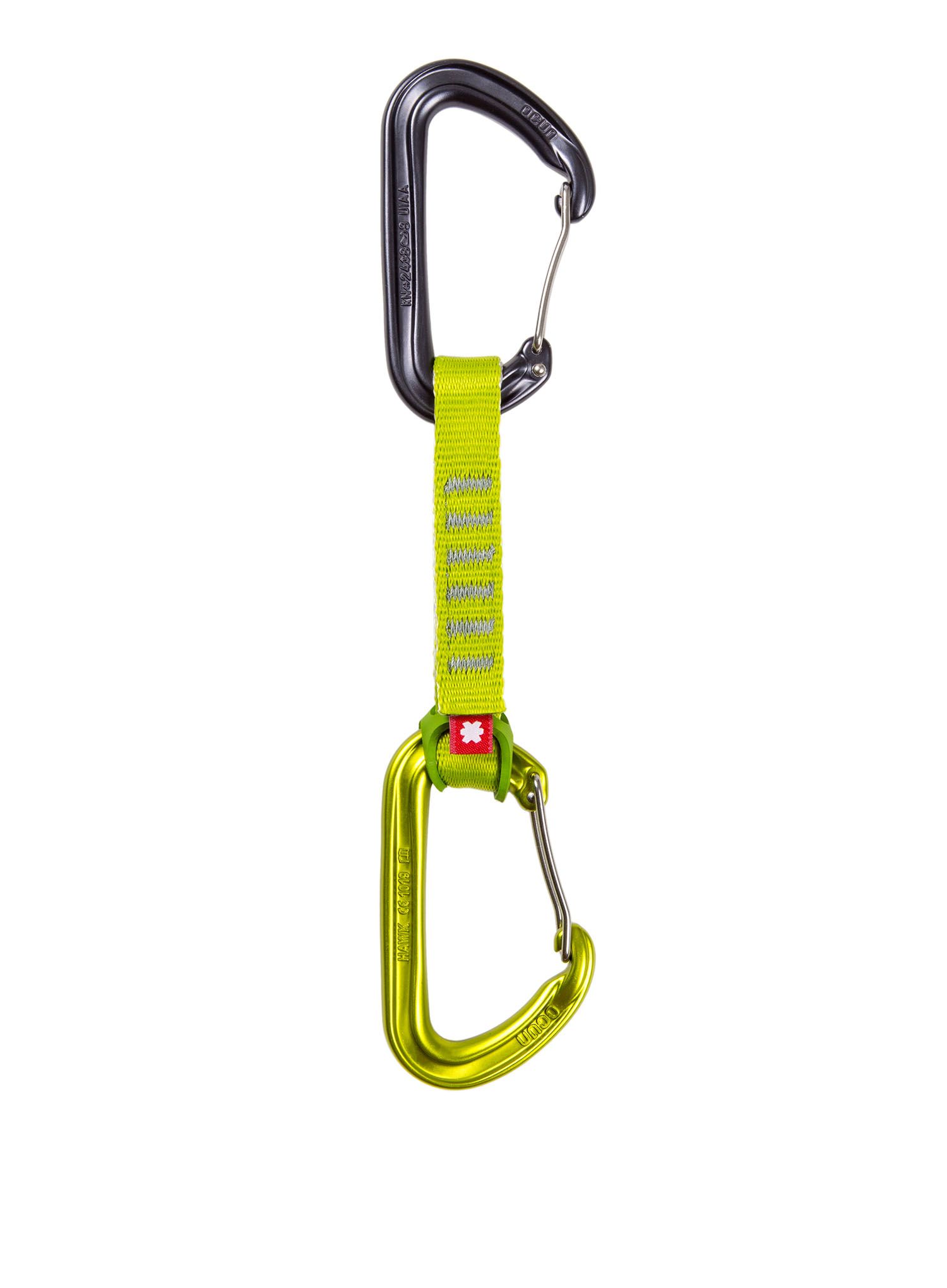 Bucle echipate Ocun Hawk QD Wire Eco-Pes 16 mm 10 cm 6-pack - green