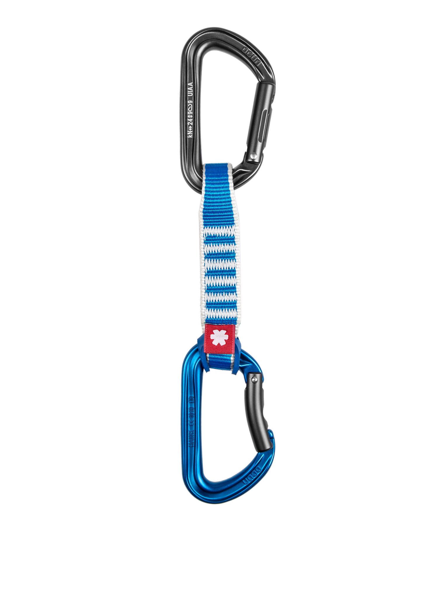 Bucle echipate Ocun Hawk QD Zoom PA 15/22 mm 12 cm 6-pack - blue