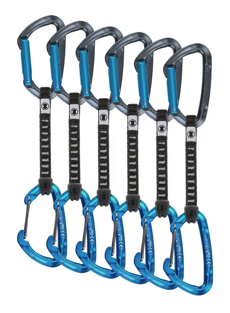 Bucle echipate SKYLOTEC Lime Set M-UL - 6 Pack 12 cm - anthracite/blue