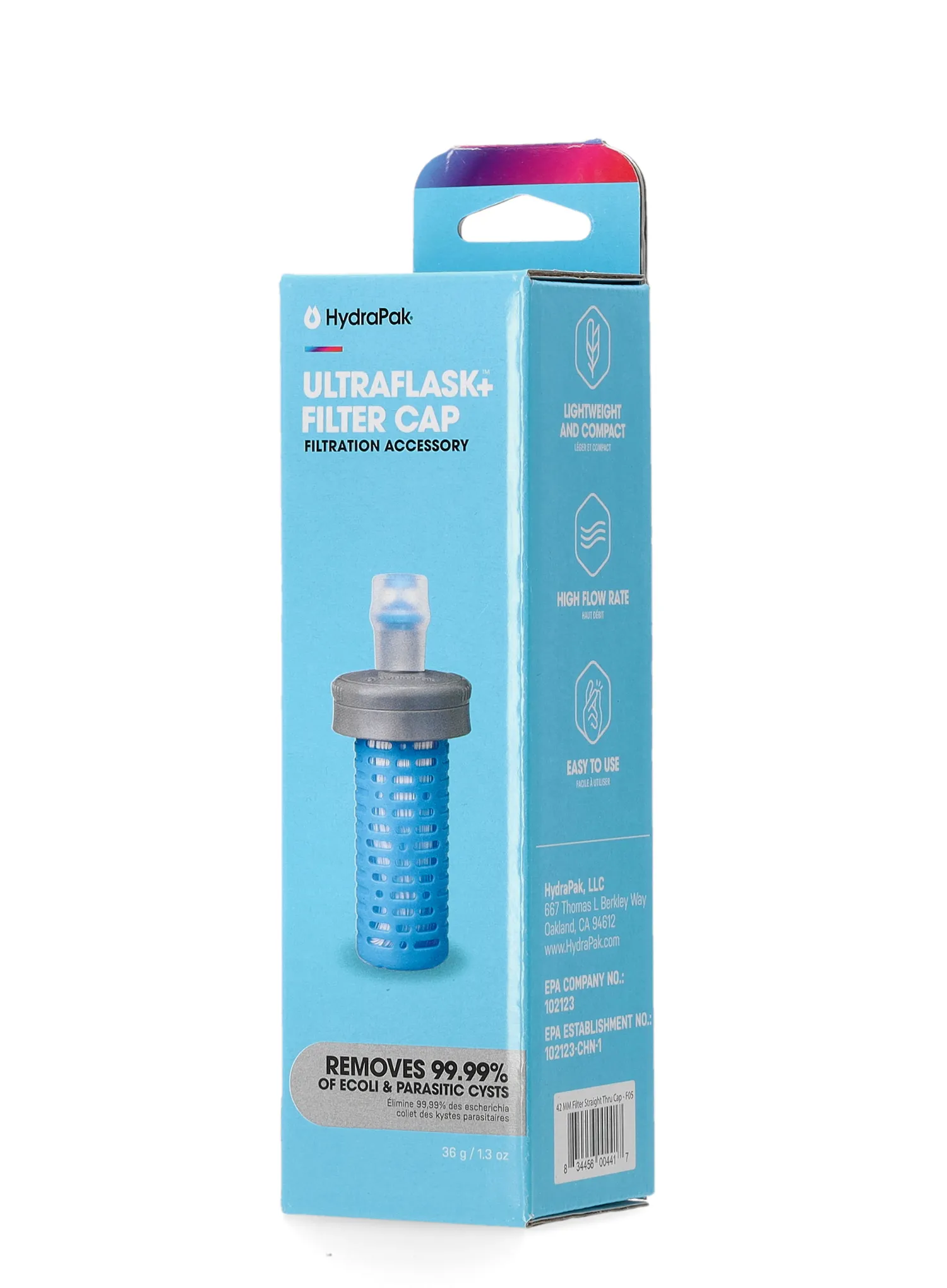 Filtru apă HydraPak Ultraflask+ Filter Cap - grey/hp blue