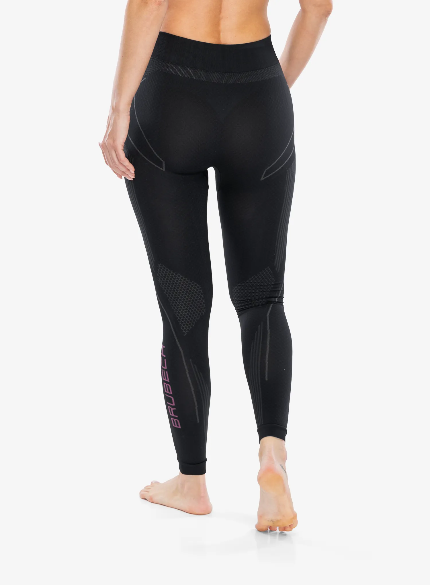 Colanti termici femei Brubeck Thermo - black/pink