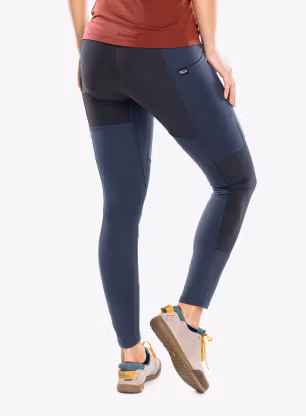 Pantaloni drumetie femei Patagonia Pack Out Hike Tights - smolder blue