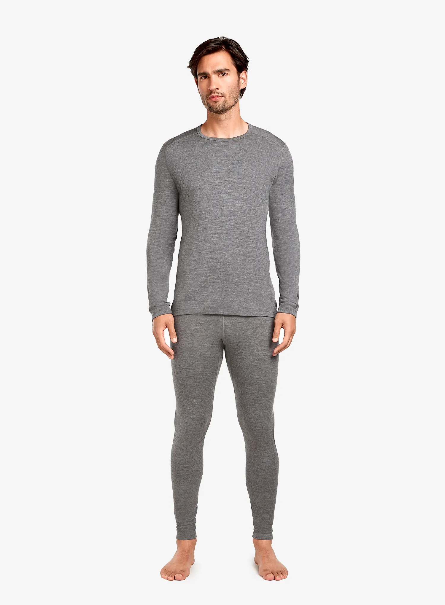 Pantaloni de corp barbati Icebreaker 260 Tech Leggings - gritstone hthr