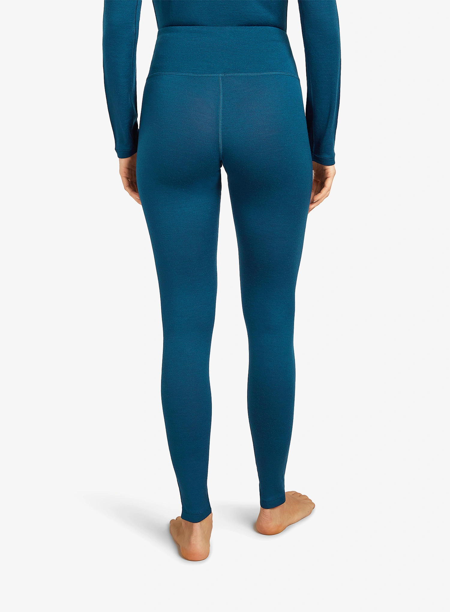 Colanti termici femei Icebreaker Merino 260 Tech High Rise Leggings - atlantis