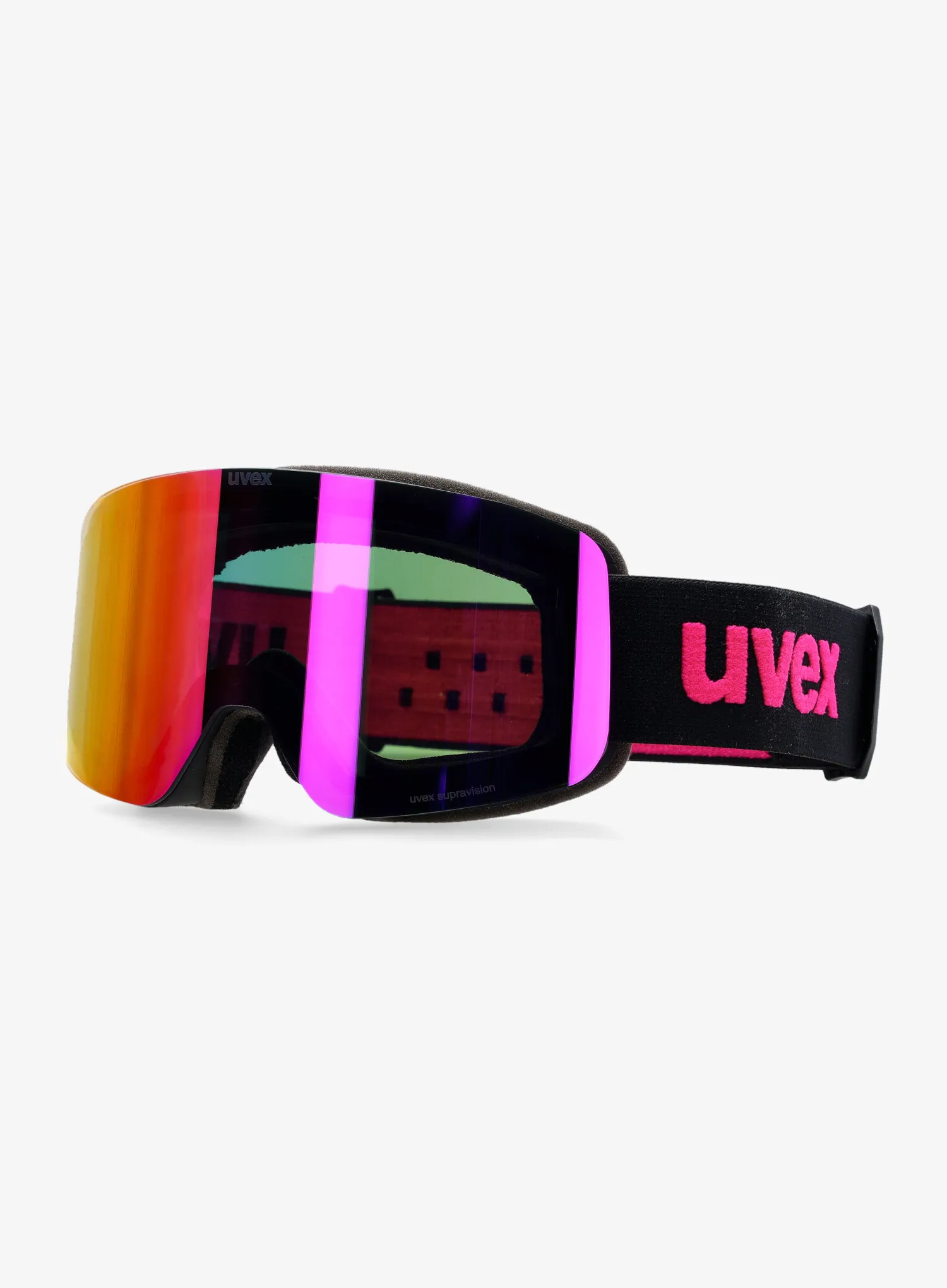 Ochelari schi pentru copii Uvex pwdr FM - black/pink/green/clear
