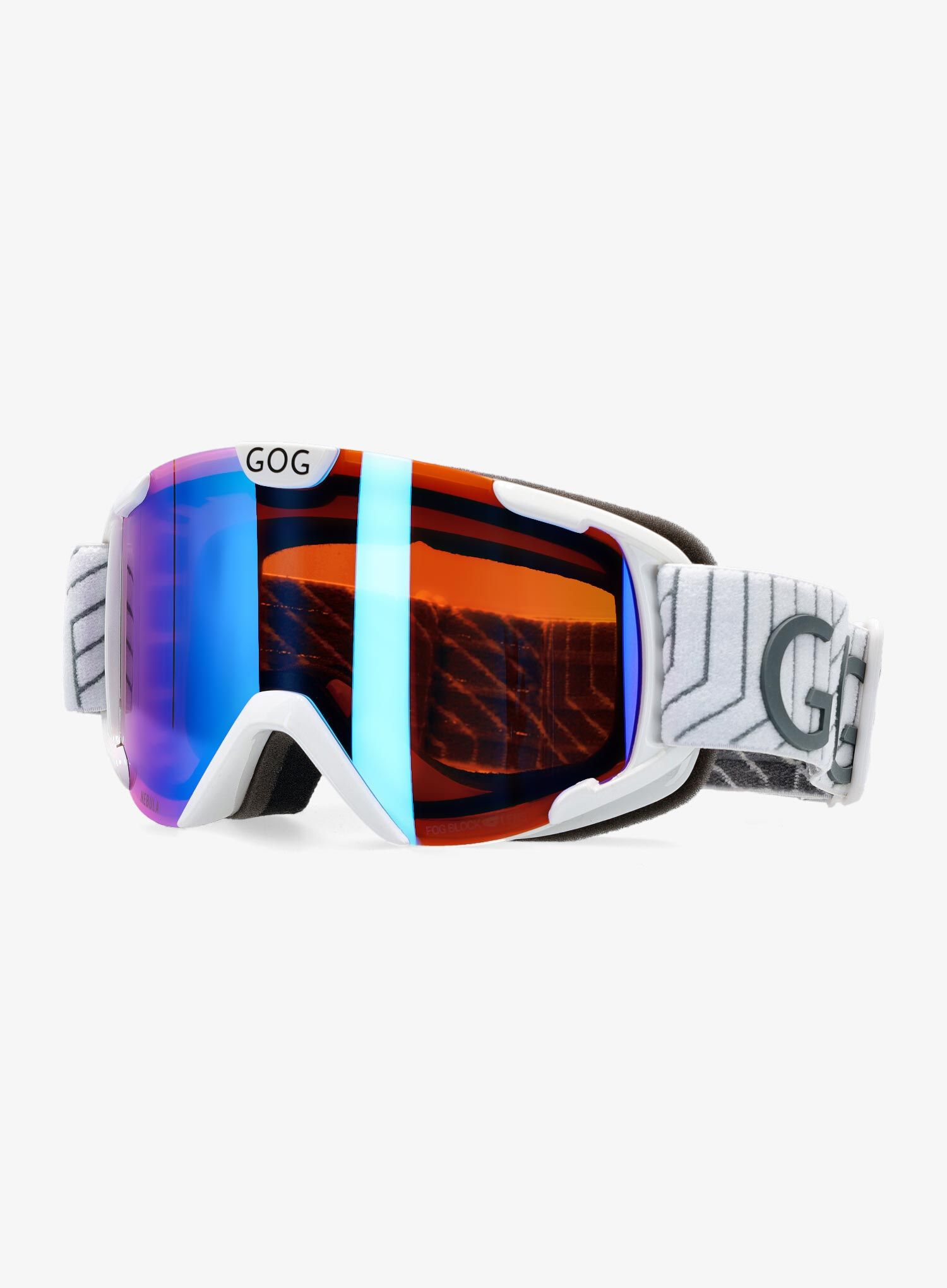 Ochelari schi GOG Nebula - white/polychromatic white-blue