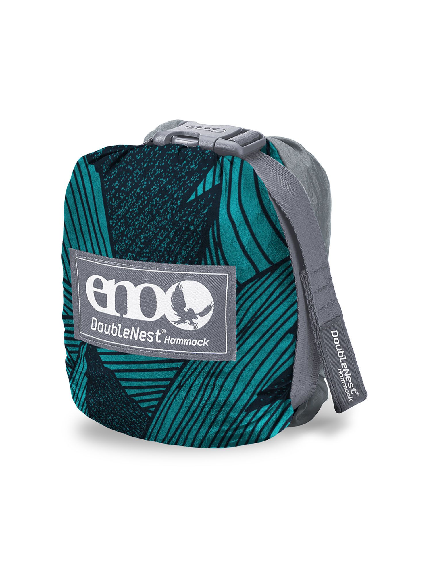 Hamac 2 persoane ENO DoubleNest Print Hammock - mountains to sea/grey