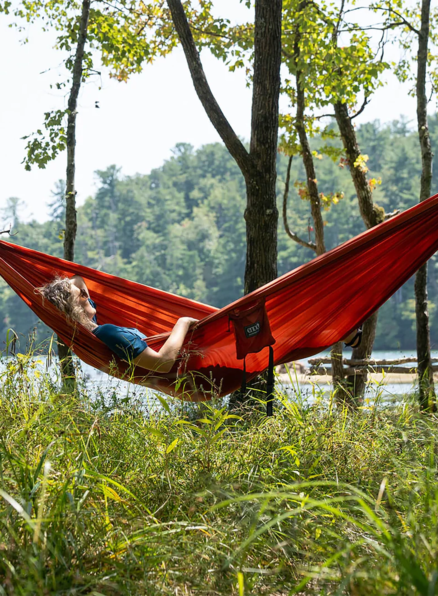Hamac de voiaj ENO DoubleNest Hammock - canyon/coral