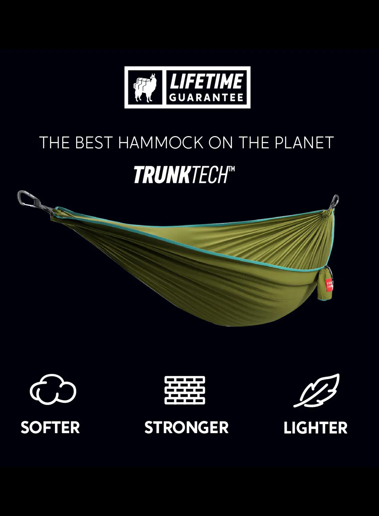 Hamac de voiaj Grand Trunk TrunkTech Double - green/aqua