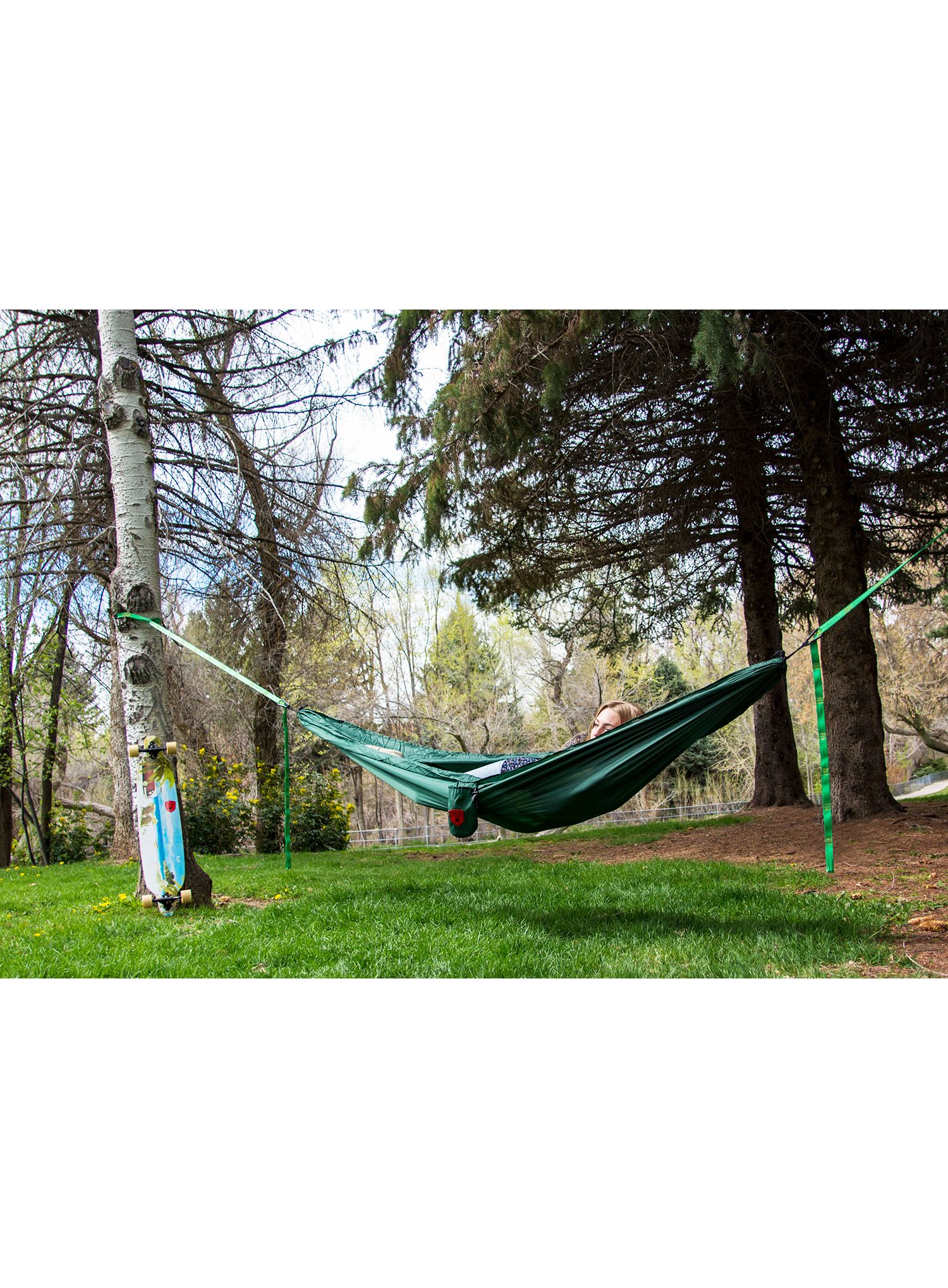 Hamac de voiaj Grand Trunk Ultralight Starter Hammock - green
