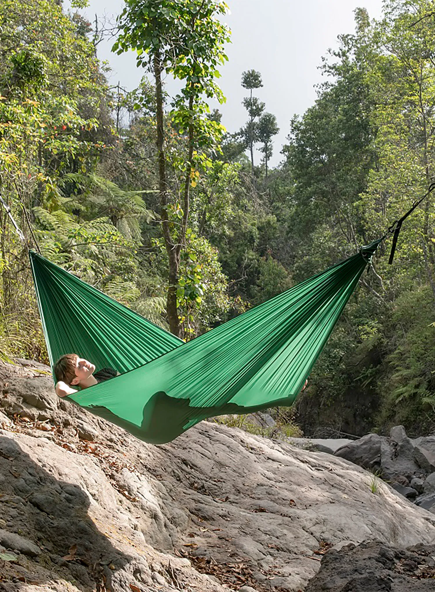 Hamac de voiaj Ticket To The Moon Lightest Hammock - forest green
