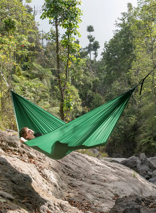 Hamac de voiaj Ticket To The Moon Lightest Hammock - forest green