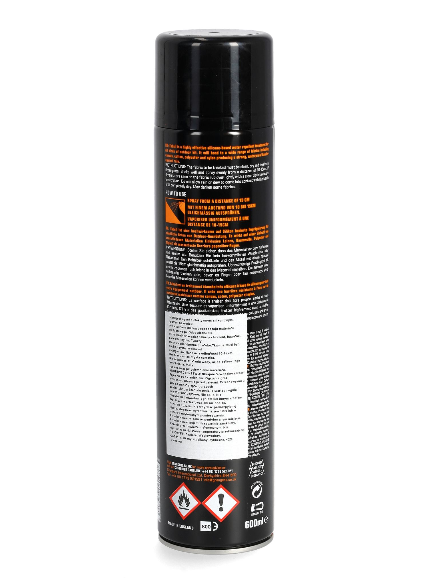 Preparat impregnare corturi Grangers Fabsil Universal Protector 600 ml