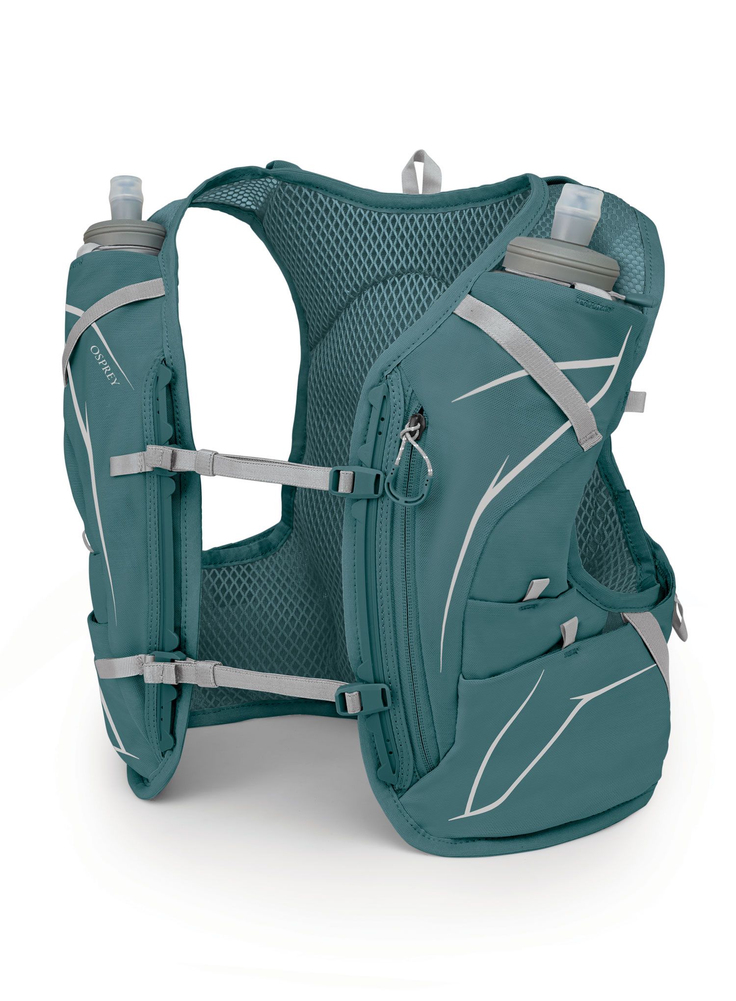 Vesta alergare Osprey Dyna 6 + Soft Flasks - cascade blue/silver lining