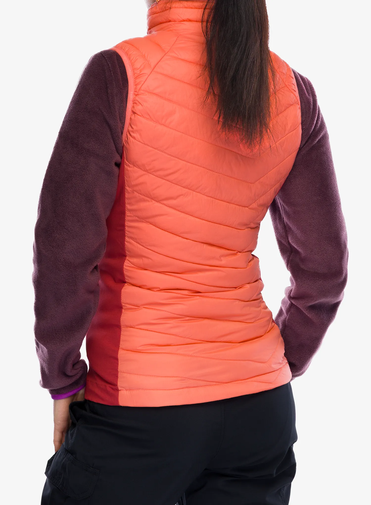Vesta femei Columbia Powder Pass II Hybrid Vest - alpenglow/daredevil