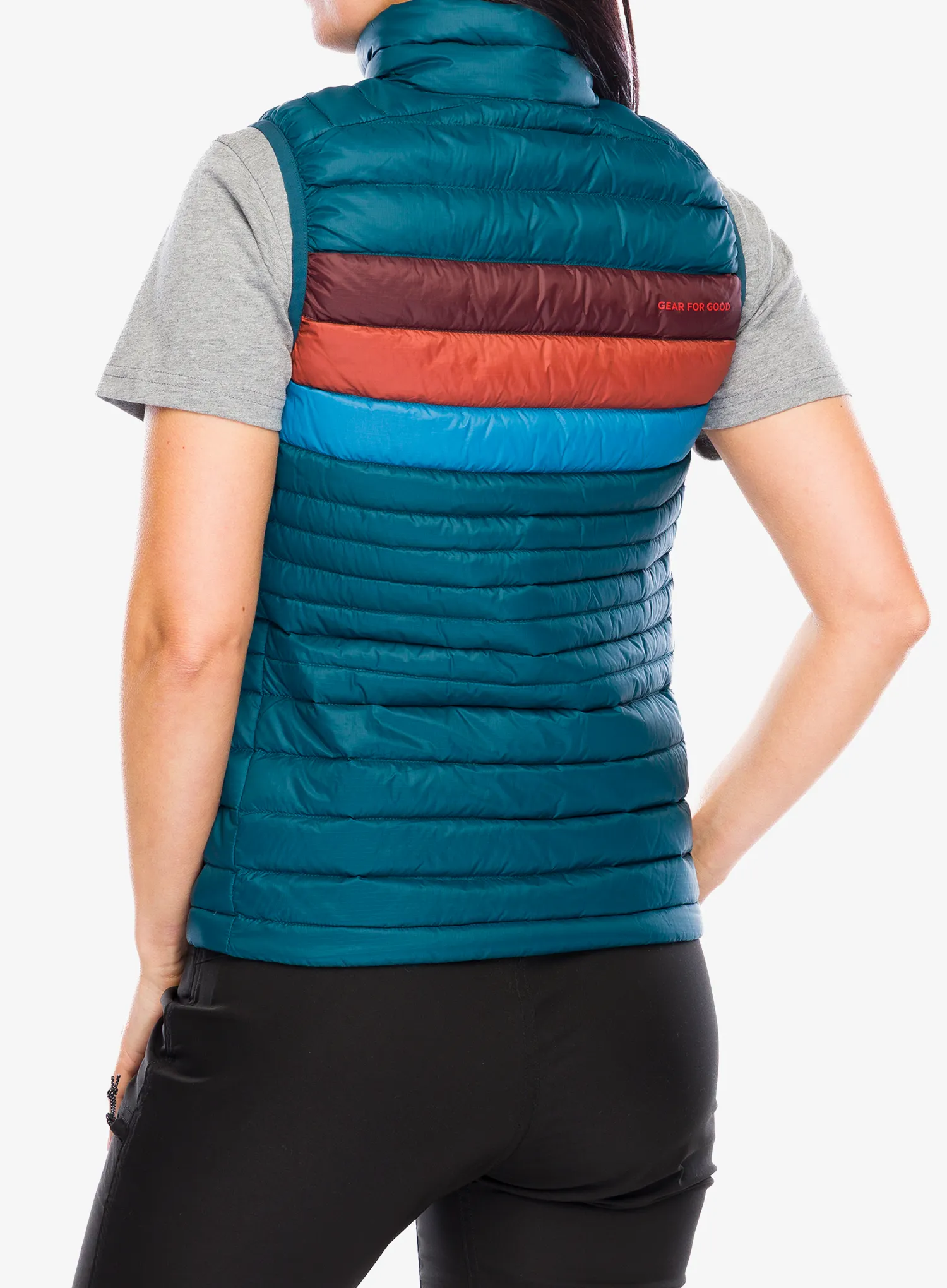 Vesta matlasata femei Cotopaxi Fuego Down Vest - abyss stripes