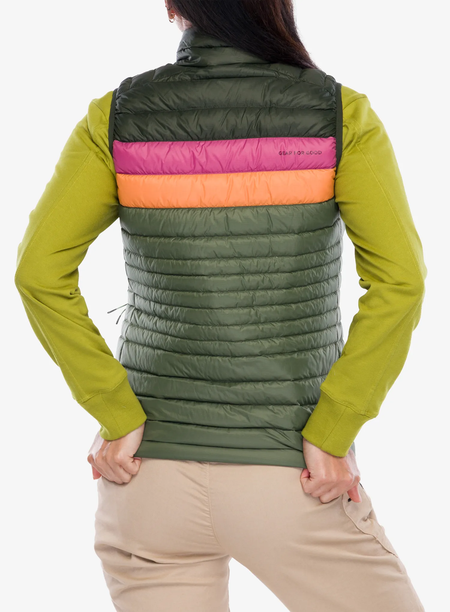 Vesta matlasata femei Cotopaxi Fuego Down Vest - woods/fatigue