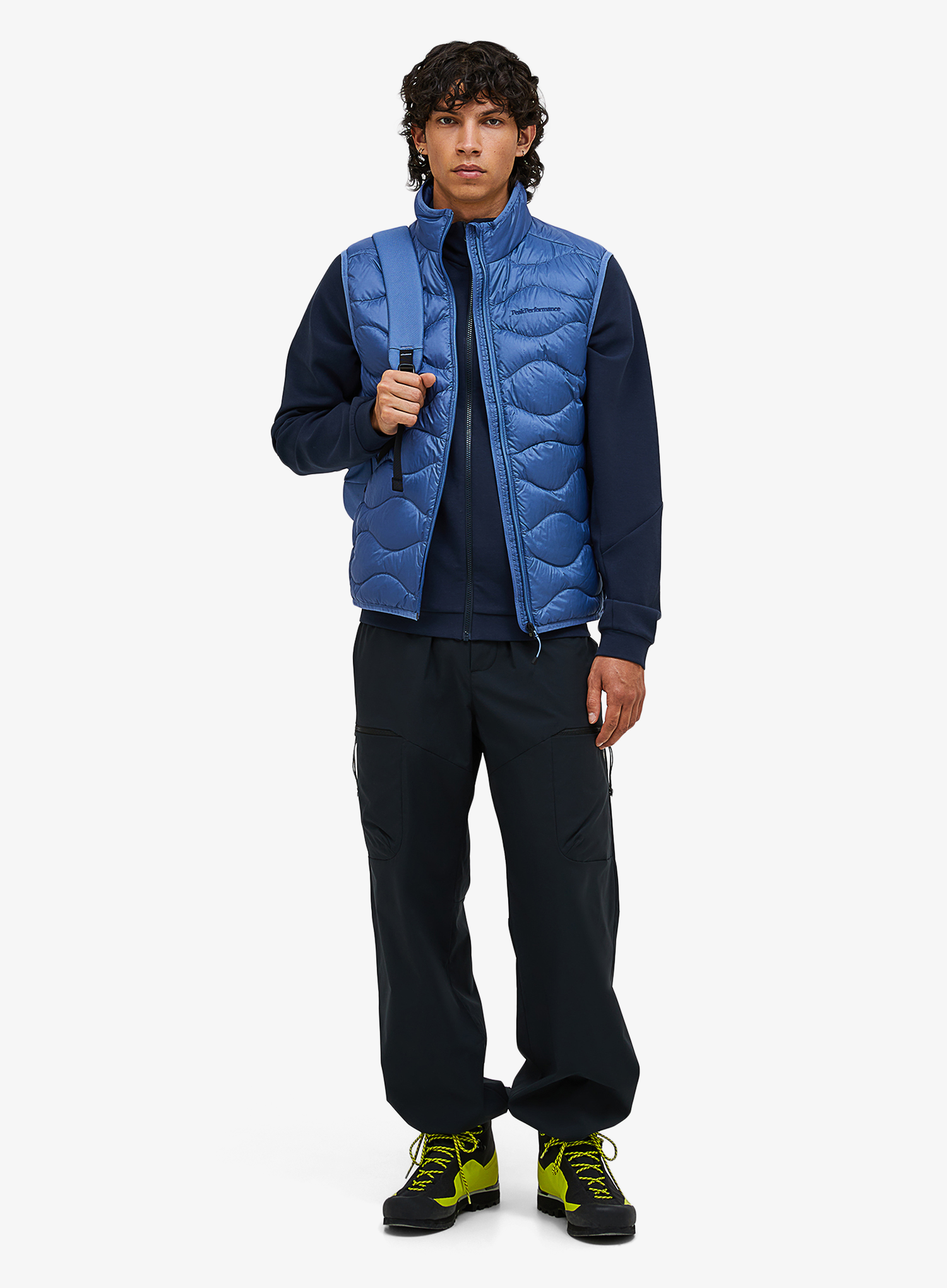Vesta matlasata barbati Peak Performance Helium Down Vest - summit sky