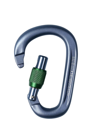 Carabiniera escalada Black Diamond Pearlock Screwgate - gray