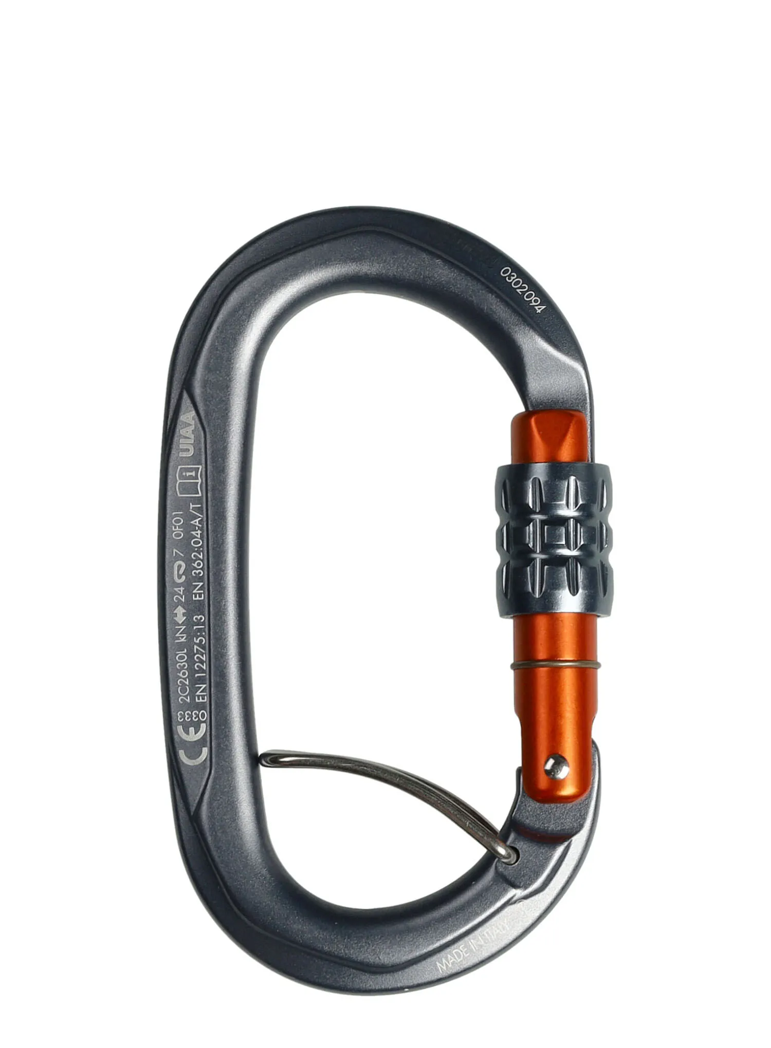 Carabiniera escalada SKYLOTEC Obx SGL - titanium/grey/orange