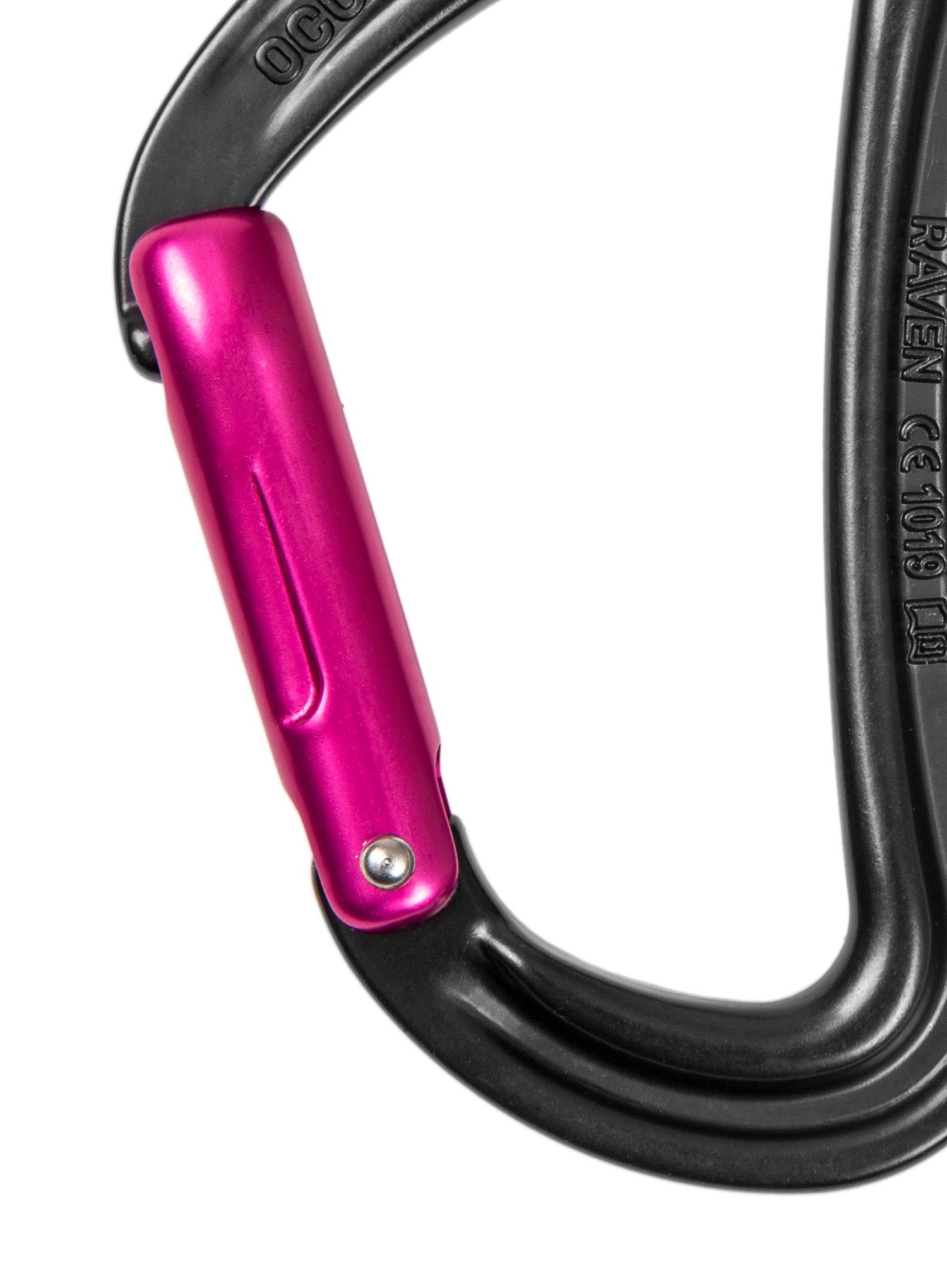 Carabiniera escalada Ocun Raven Straight - anthracite/pink