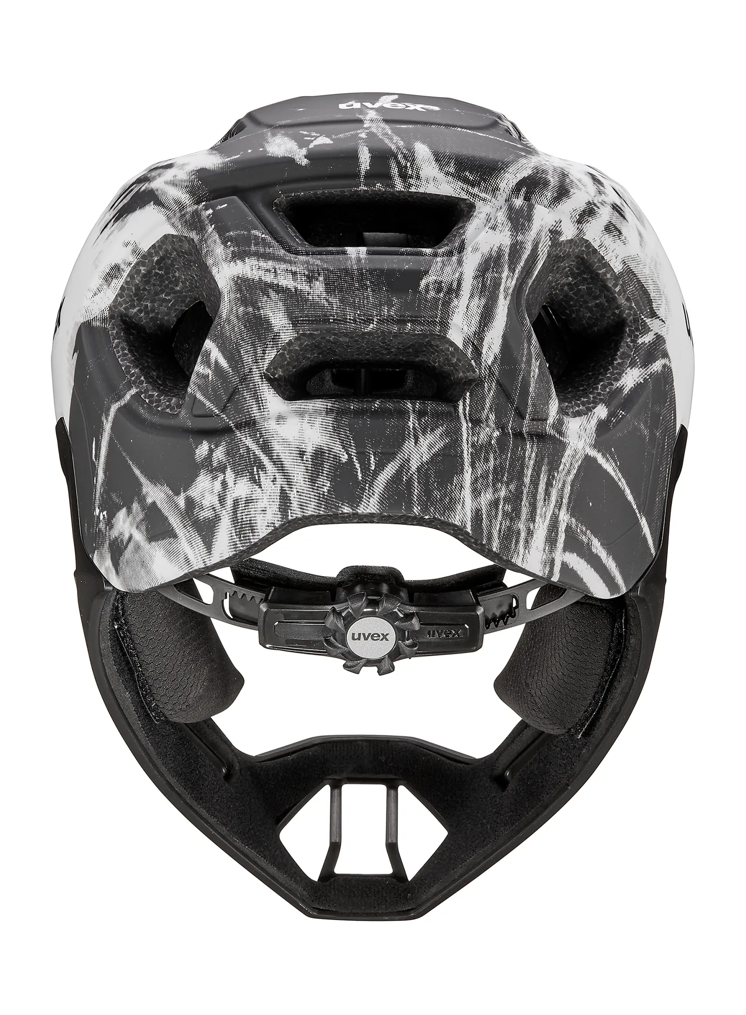 Cască pentru copii Uvex React Jr. Fullface - black/white matt