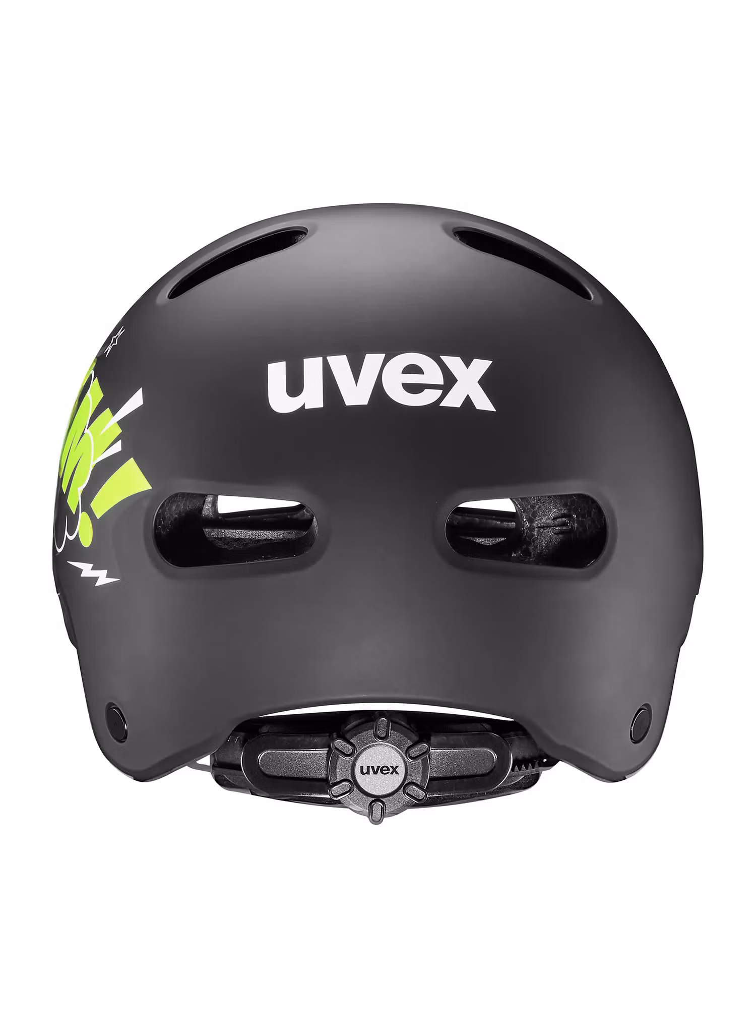 Cască de bicicletă pentru copii Uvex Kid 4 Style - bam black/lime matt