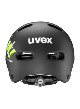 Cască de bicicletă pentru copii Uvex Kid 4 Style - bam black/lime matt
