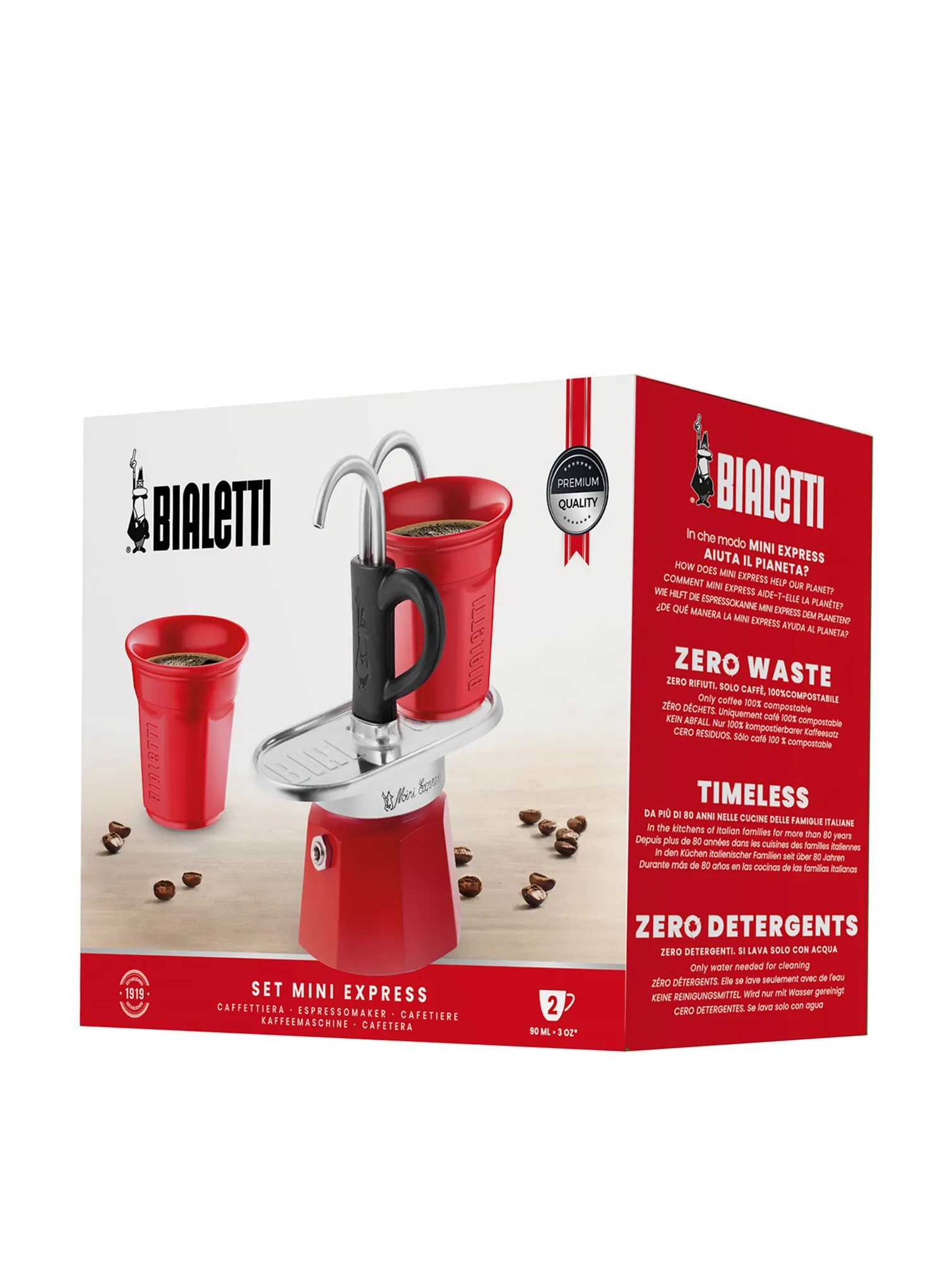 Cafetiera de voiaj Bialetti Mini Express 2tz - red