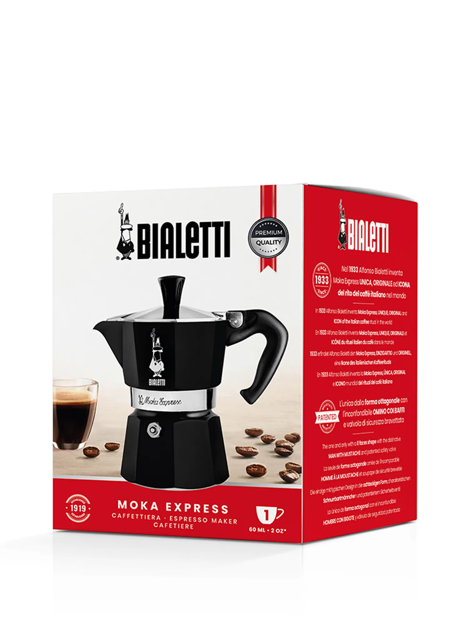 Cafetiera de voiaj Bialetti Moka Express 1TZ - black