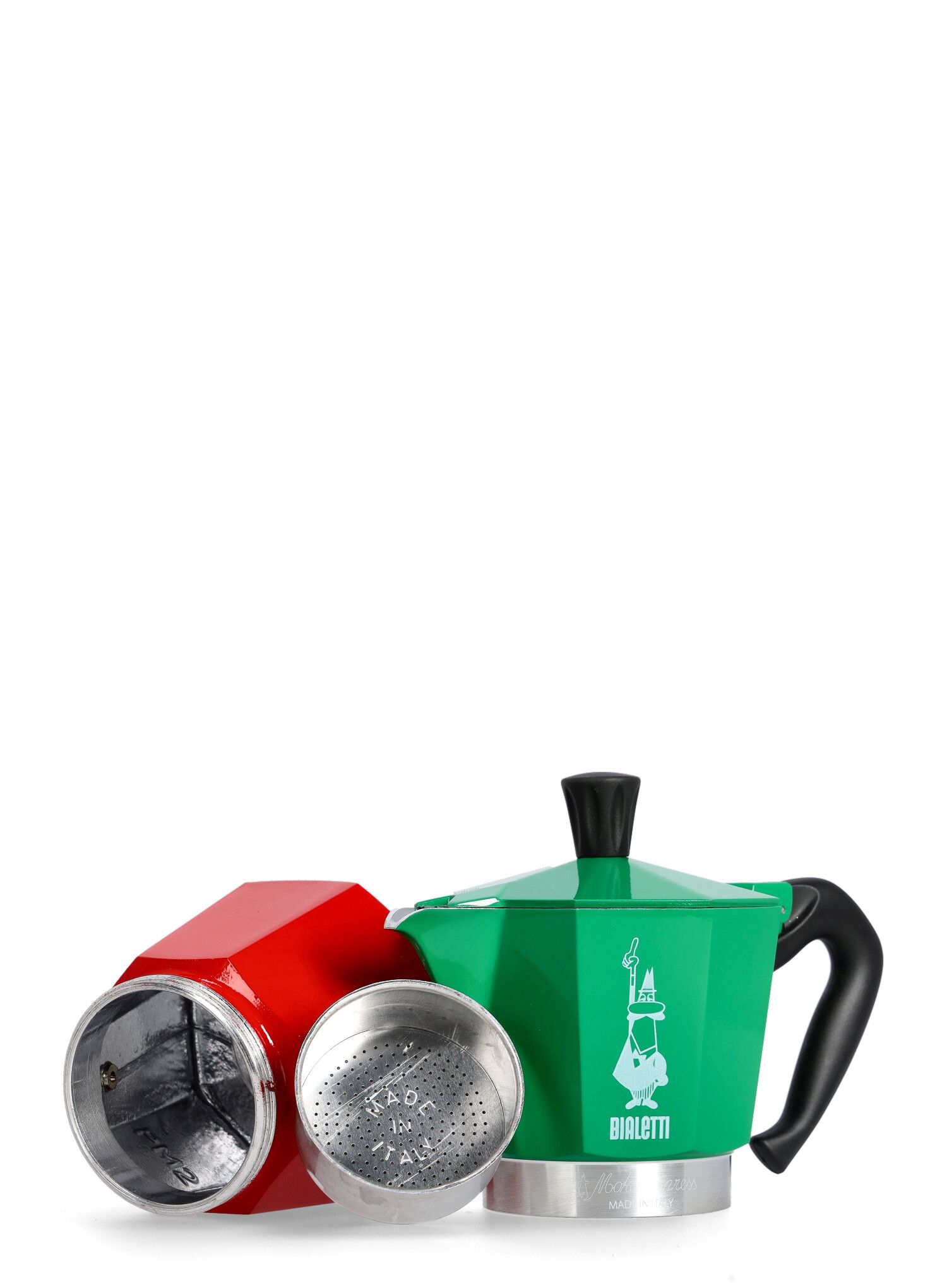 Cafetiera de voiaj Bialetti Moka Express Italia 3TZ - red/grn