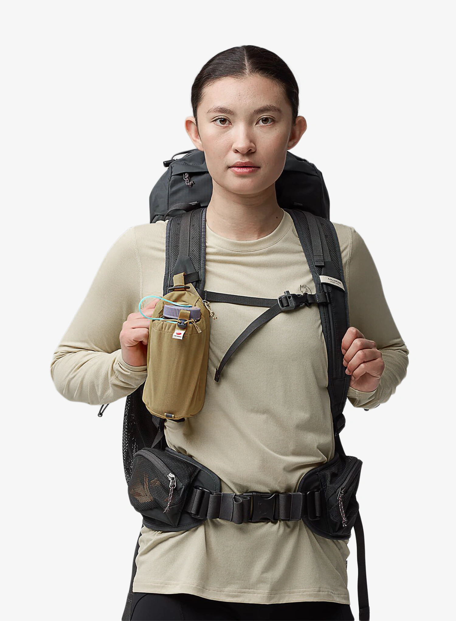 Buzunar pentru sticla Fjallraven Abisko Bottle Pocket - clay