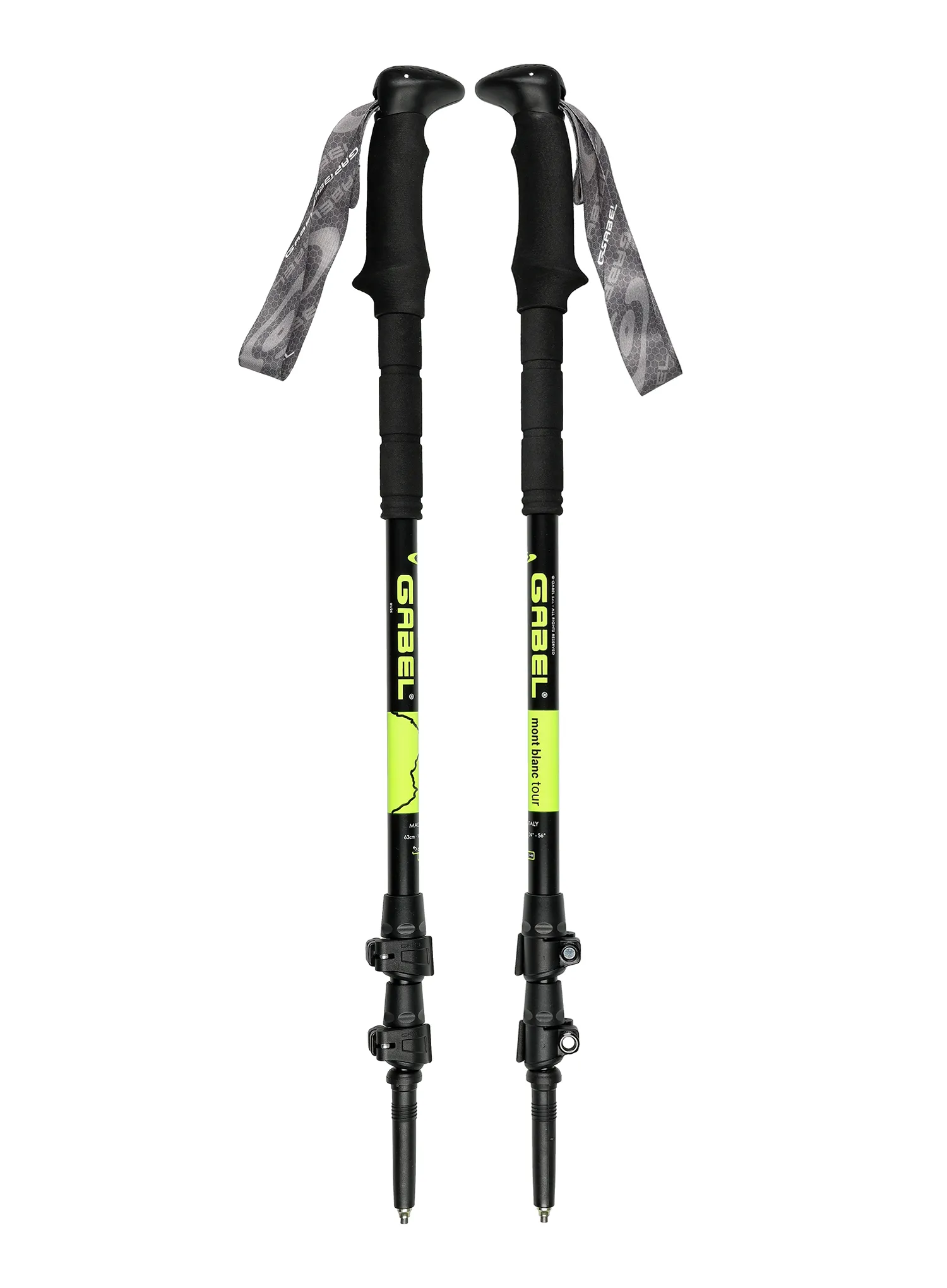 Bețe trekking aluminiu Gabel Mont Blanc Tour - lime