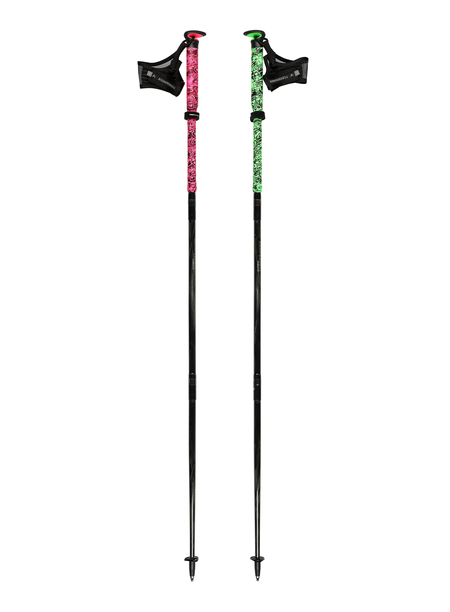 Bețe alergare Komperdell Fxp Carbon Ultra - green/pink