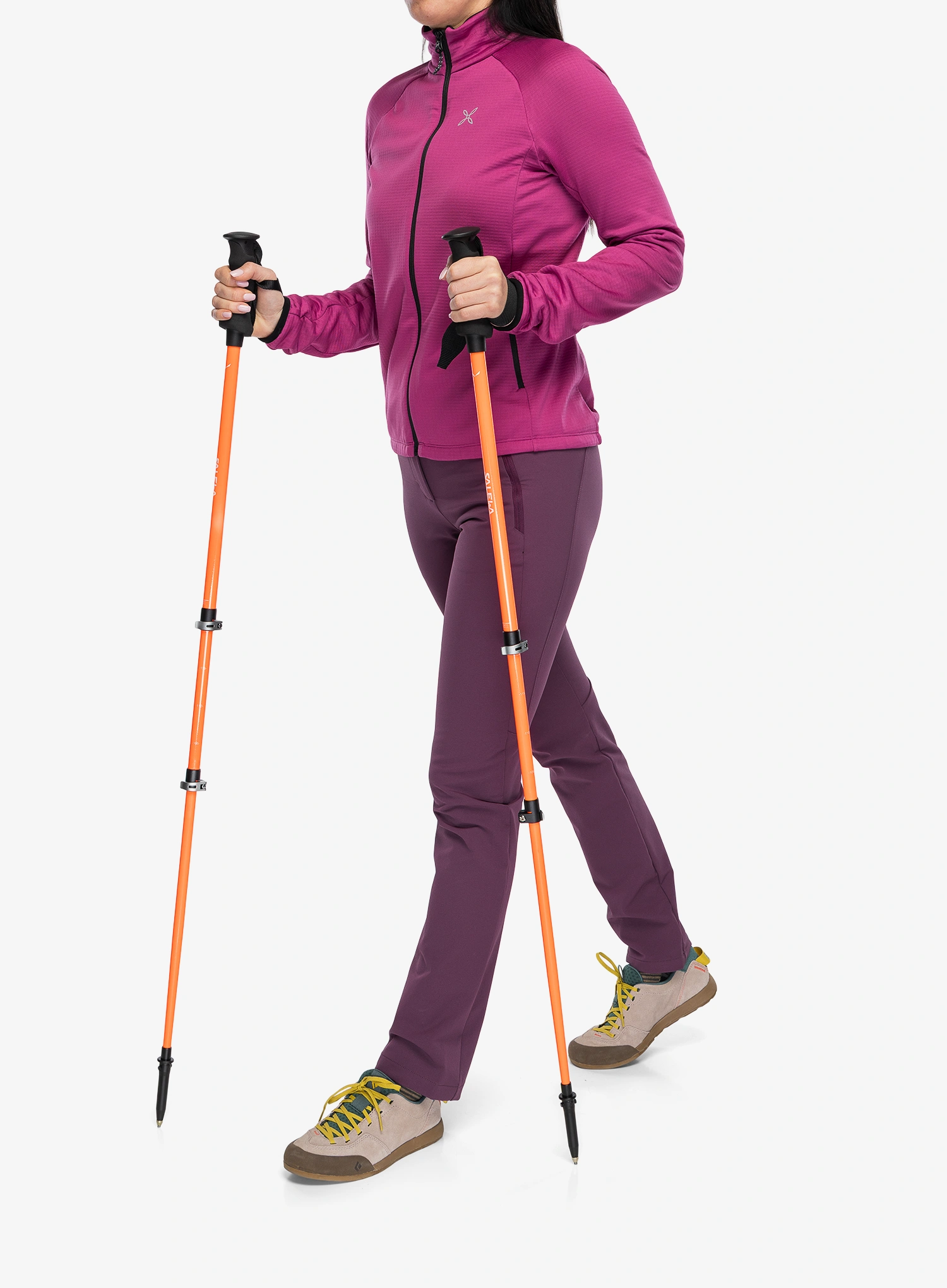 Bețe trekking Salewa Puez Aluminium Pro - hot neon orange