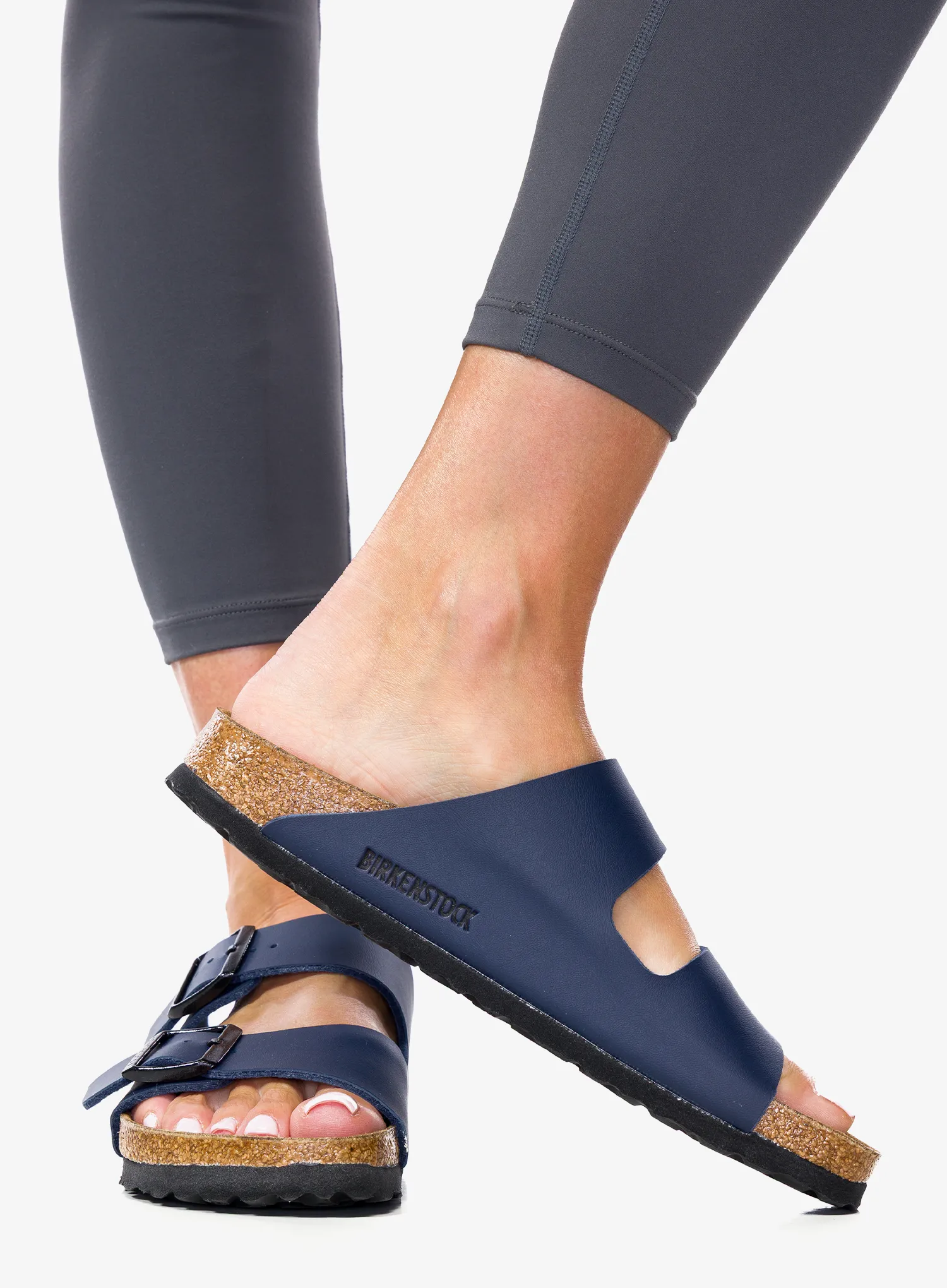 Papuci femei Birkenstock Arizona Birko-Flor - blue