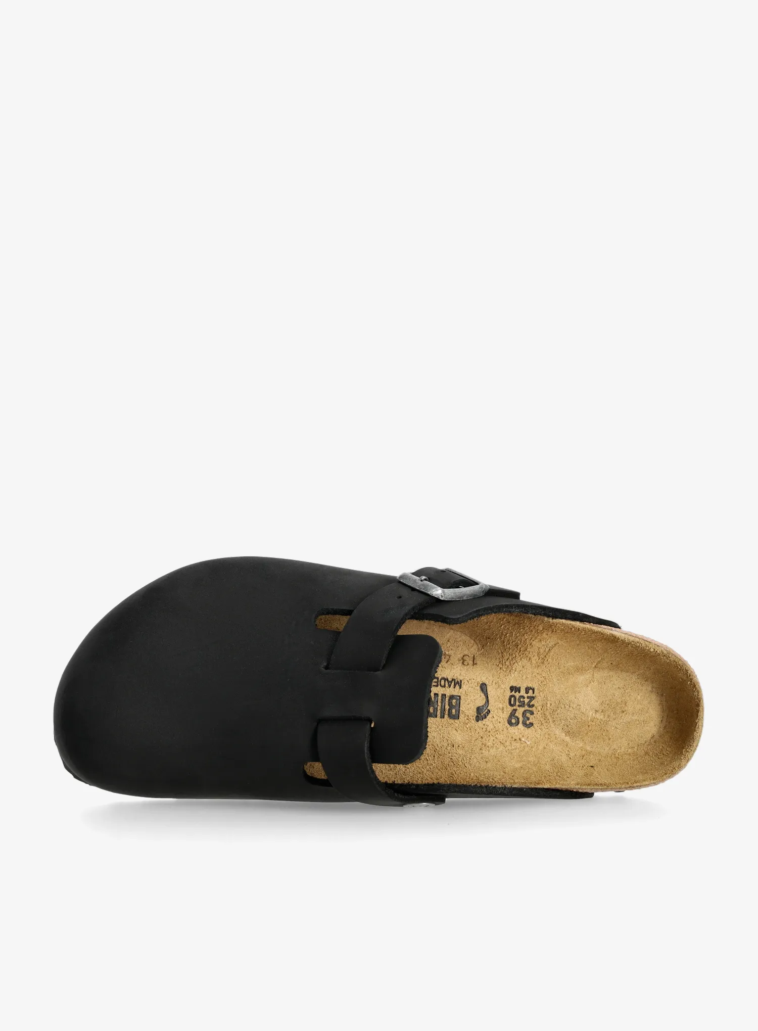 Papuci femei Birkenstock Boston Leather Oiled - black | 8a.ro