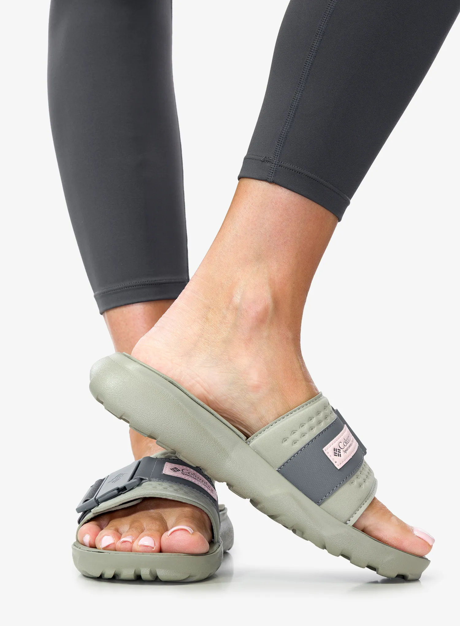 Papuci femei Columbia Peakfreak Roam Slide - grey green/ti grey steel