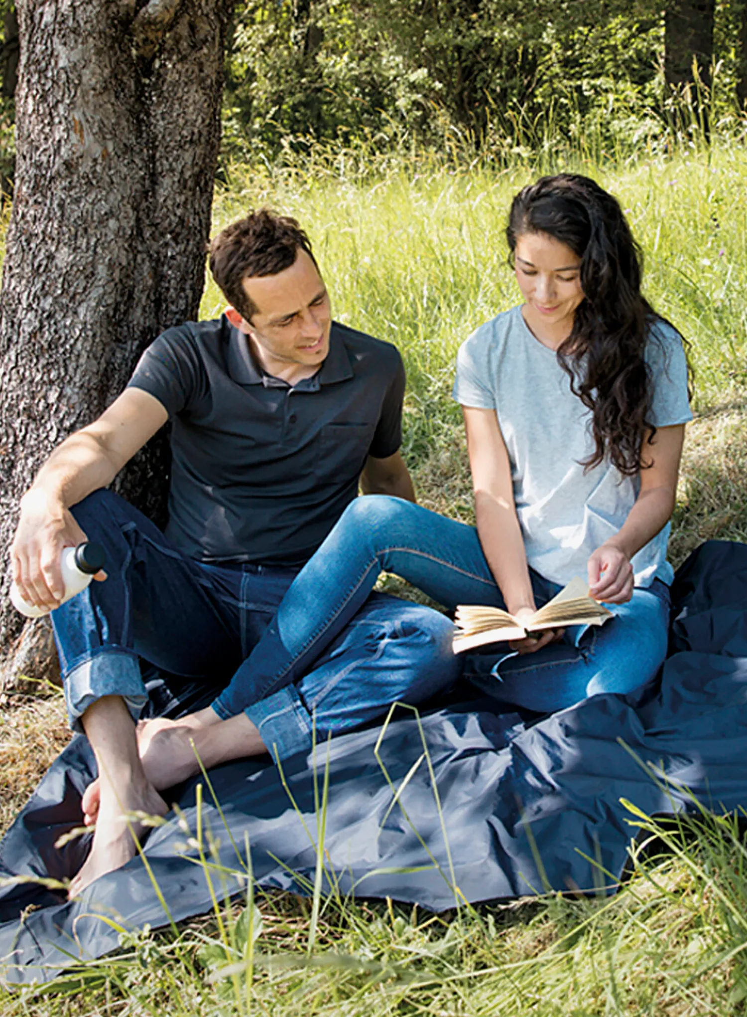 Pătură Cocoon Picnic/Outdoor/Festival Blanket - midnight blue/blue