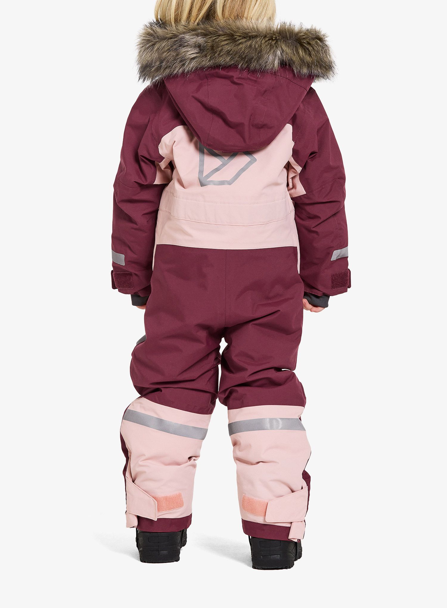 Salopete pentru fete Didriksons Bjarven Coverall 3 - dusty pink