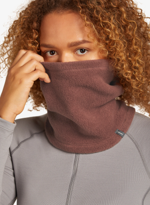 Bandana circulara Icebreaker Merino Blend 800 RealFleece Classic Pile Chute - carob