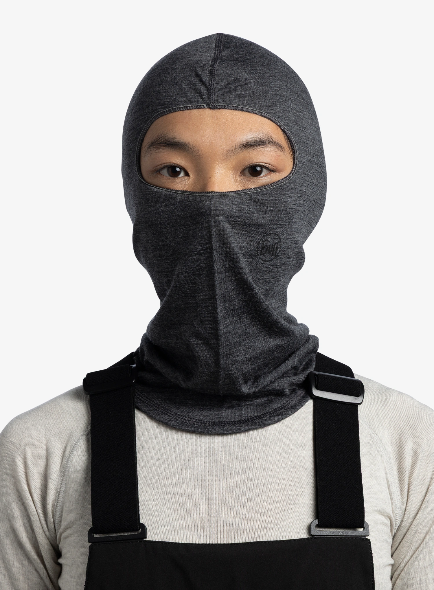 Cagula Buff Merino Lightweight Balaclava - solid grey
