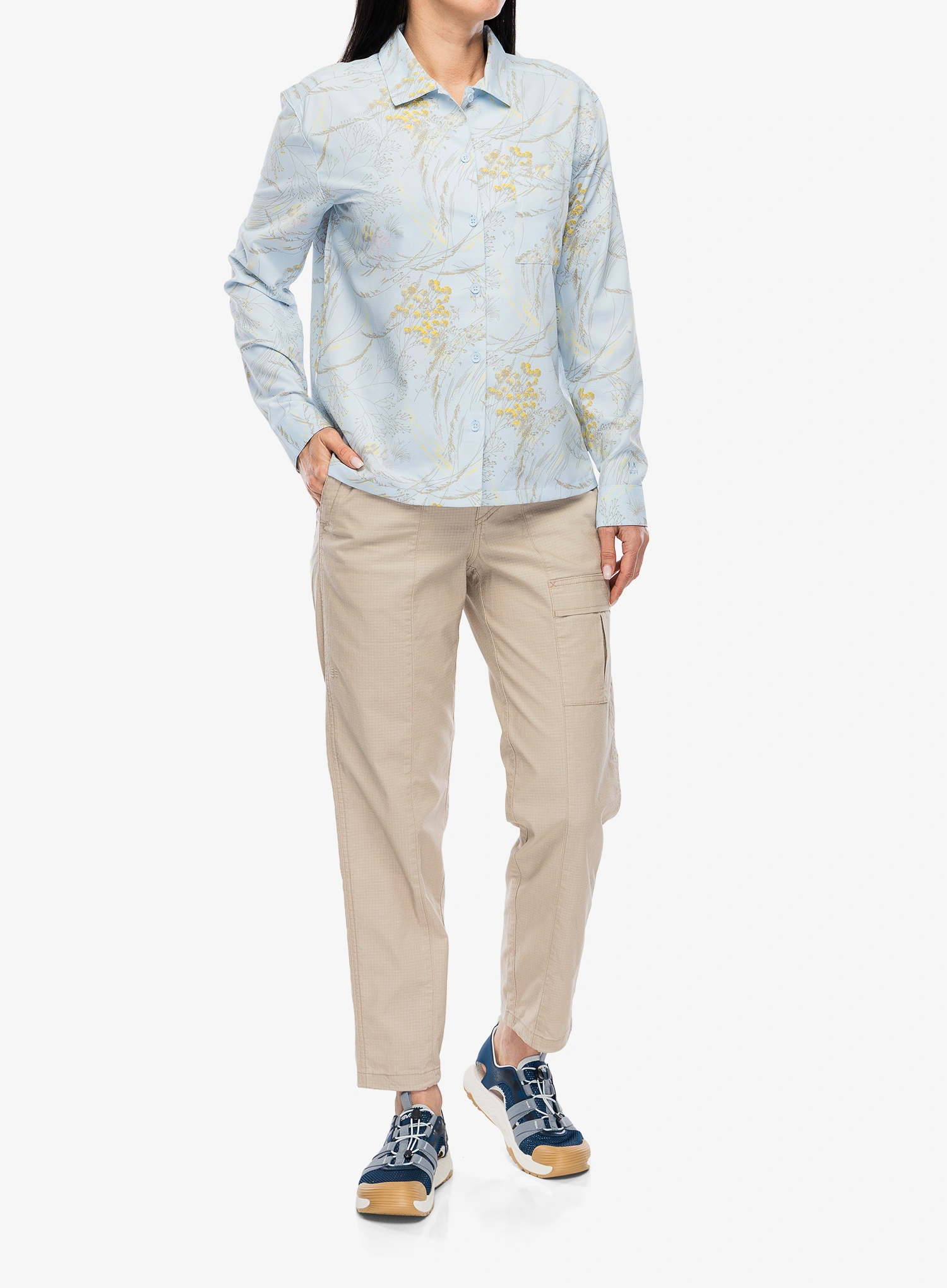 Camasa impotriva tantarilor femei Royal Robbins Expedition III L/S - skyway meadow pt