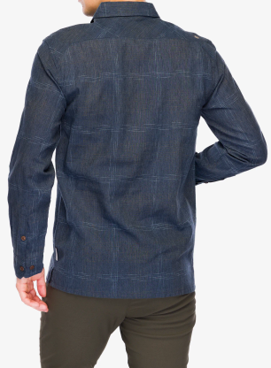 Cămaşă Royal Robbins Hempline Spaced LS - collins blue