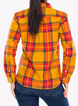 Camasa sport femei Black Diamond Project Twill LS Shirt - amber/coral red