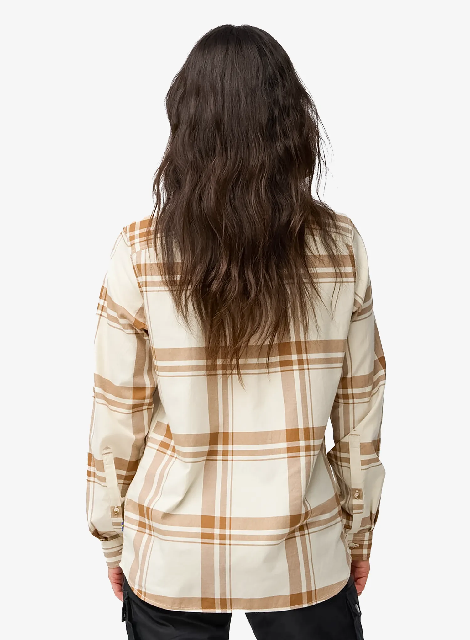 Camasa sport femei Fjallraven Ovik Lite Flannel Shirt - chalk white/fossil
