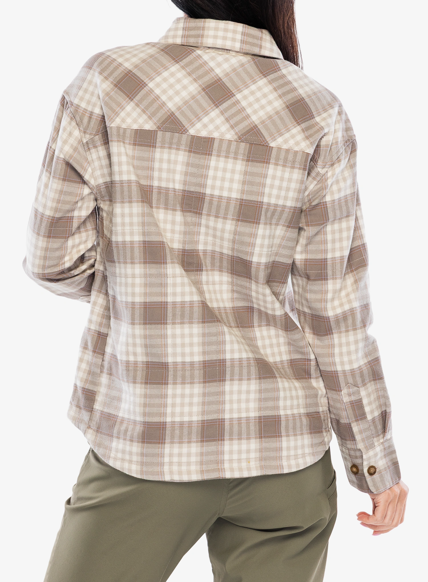 Camasa sport femei Royal Robbins Vista Flannel Shacket - chalk antelope pld