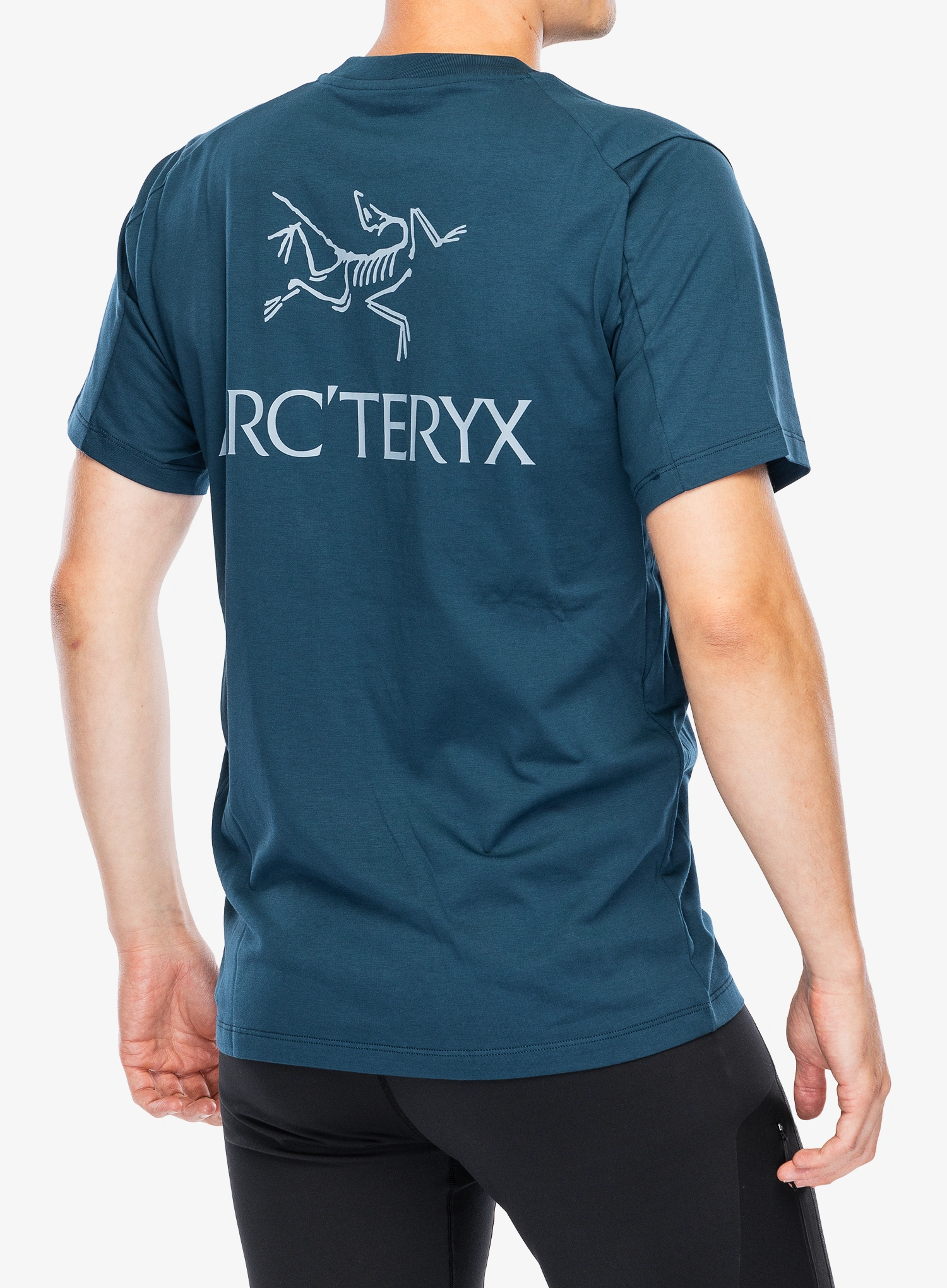 Tricou bumbac Arcteryx Kragg SL Cotton Bird Word SS - nightscape/lt night