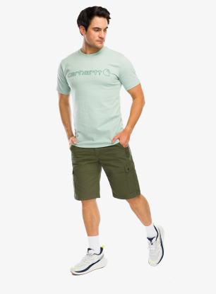 Tricou bumbac Carhartt Core Logo T-Shirt S/S - seabrook